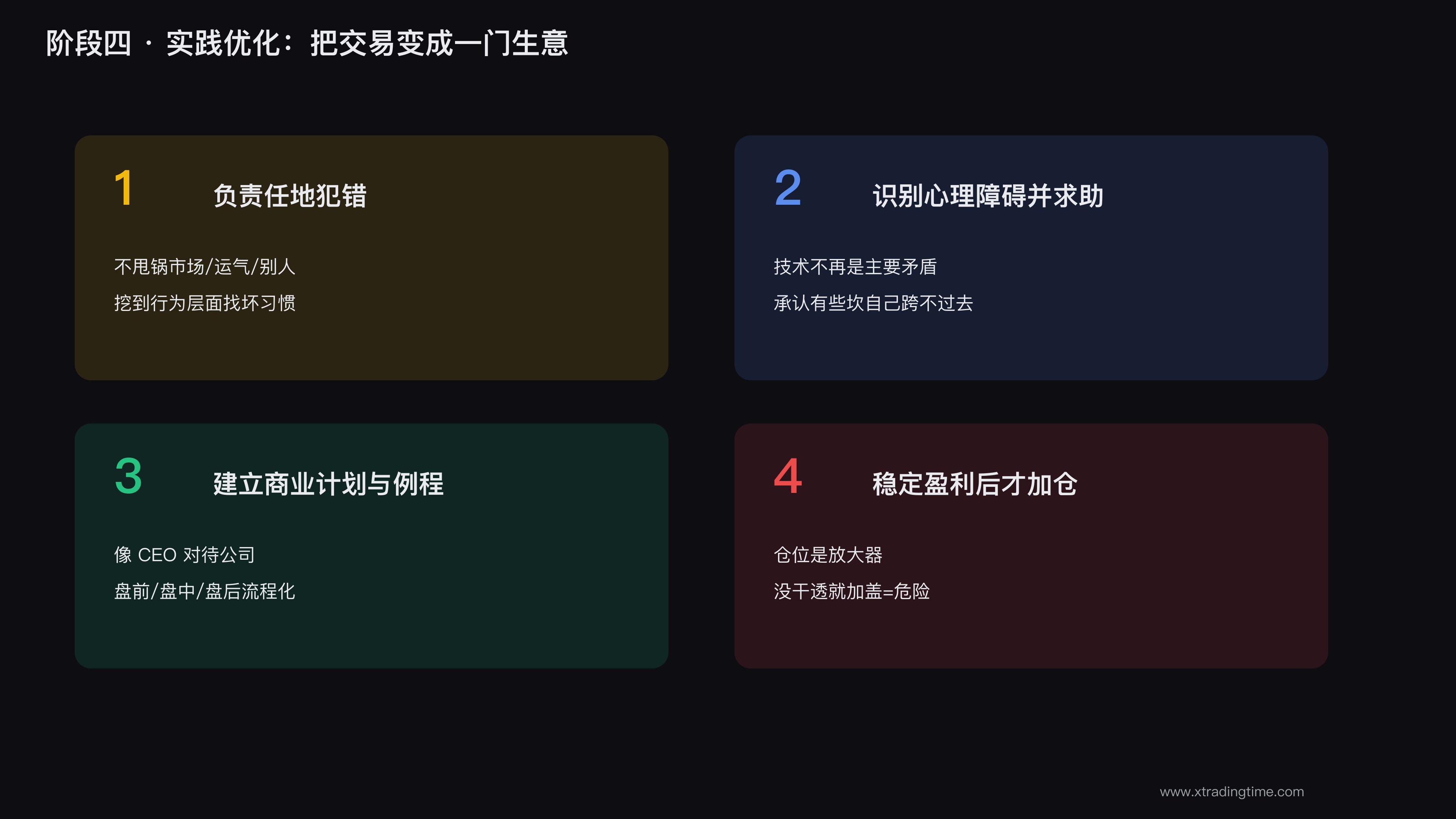 把交易当生意来经营