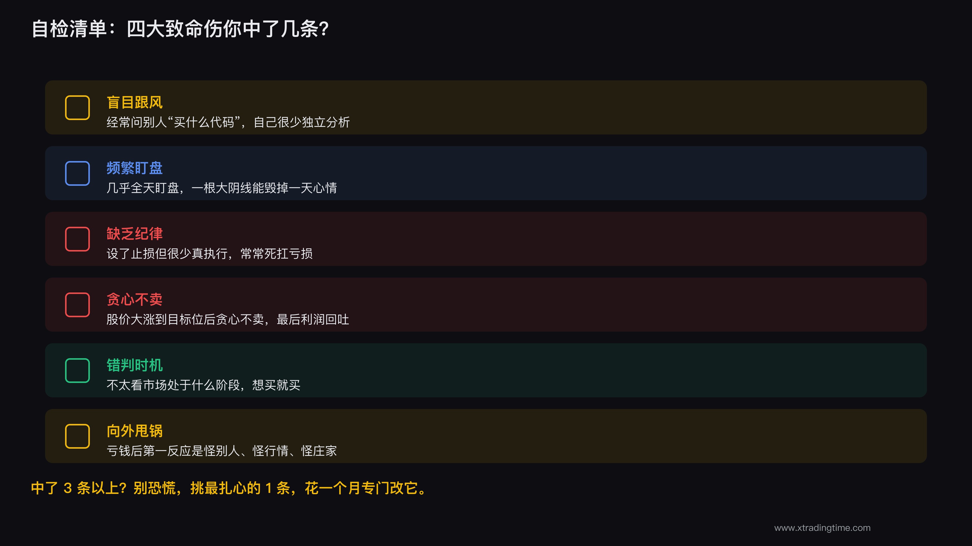 自检清单
