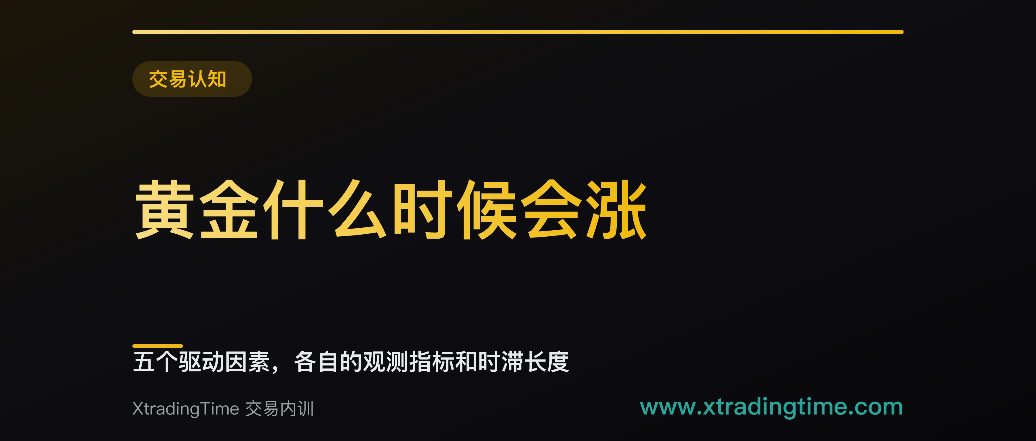 黄金什么时候会涨：五个驱动因素，各自的观测指标和时滞长度