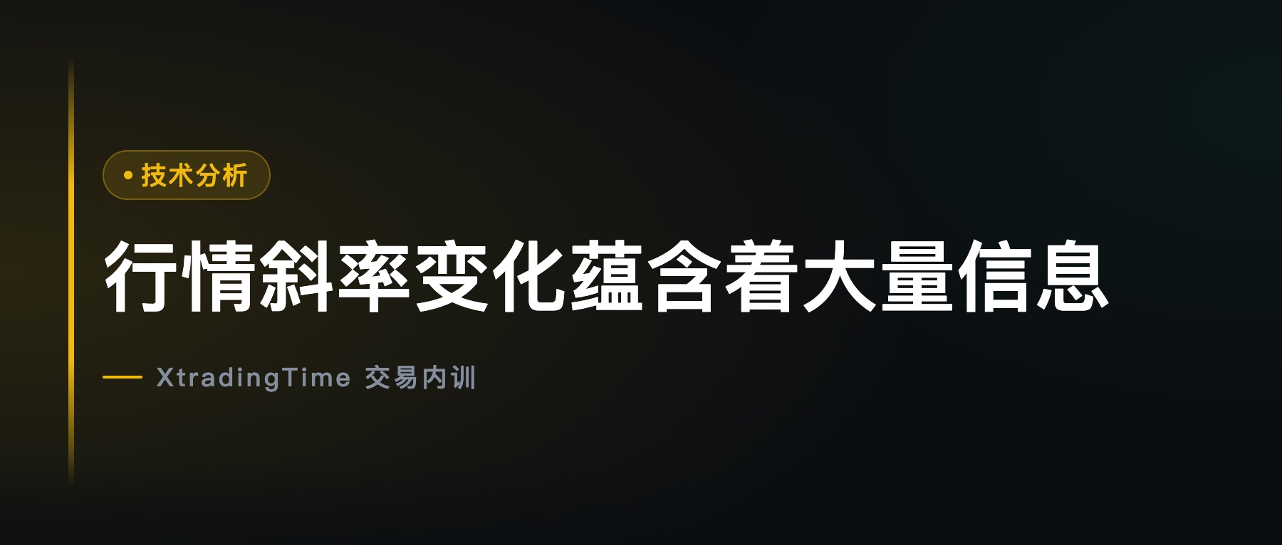 行情斜率变化蕴含着大量信息