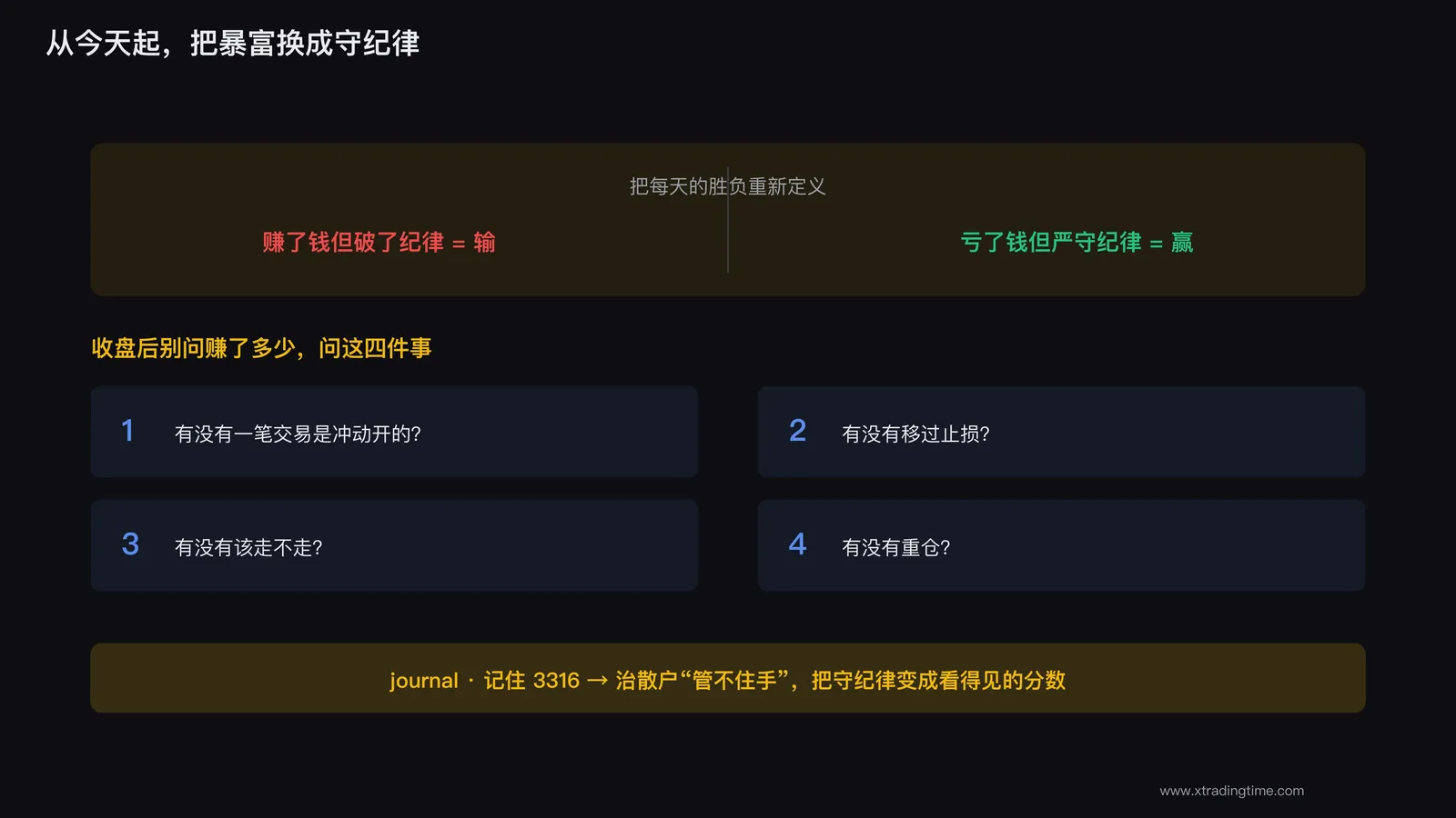把目标换成每天守住纪律