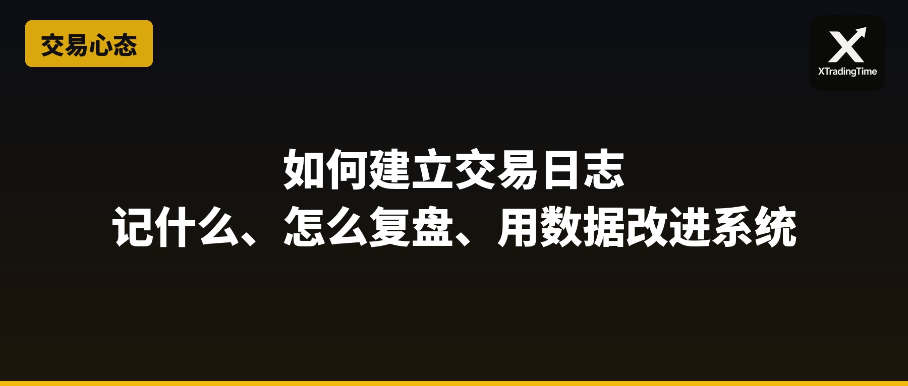 如何建立交易日志：记什么、怎么复盘、用数据改进系统