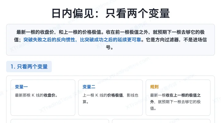 日内偏见：只看两个变量